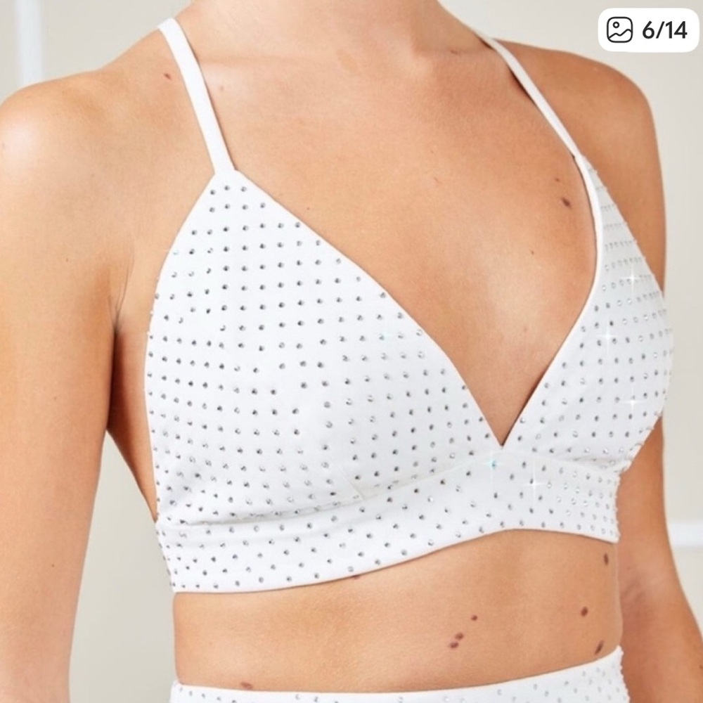 White Embellished Camisole Top